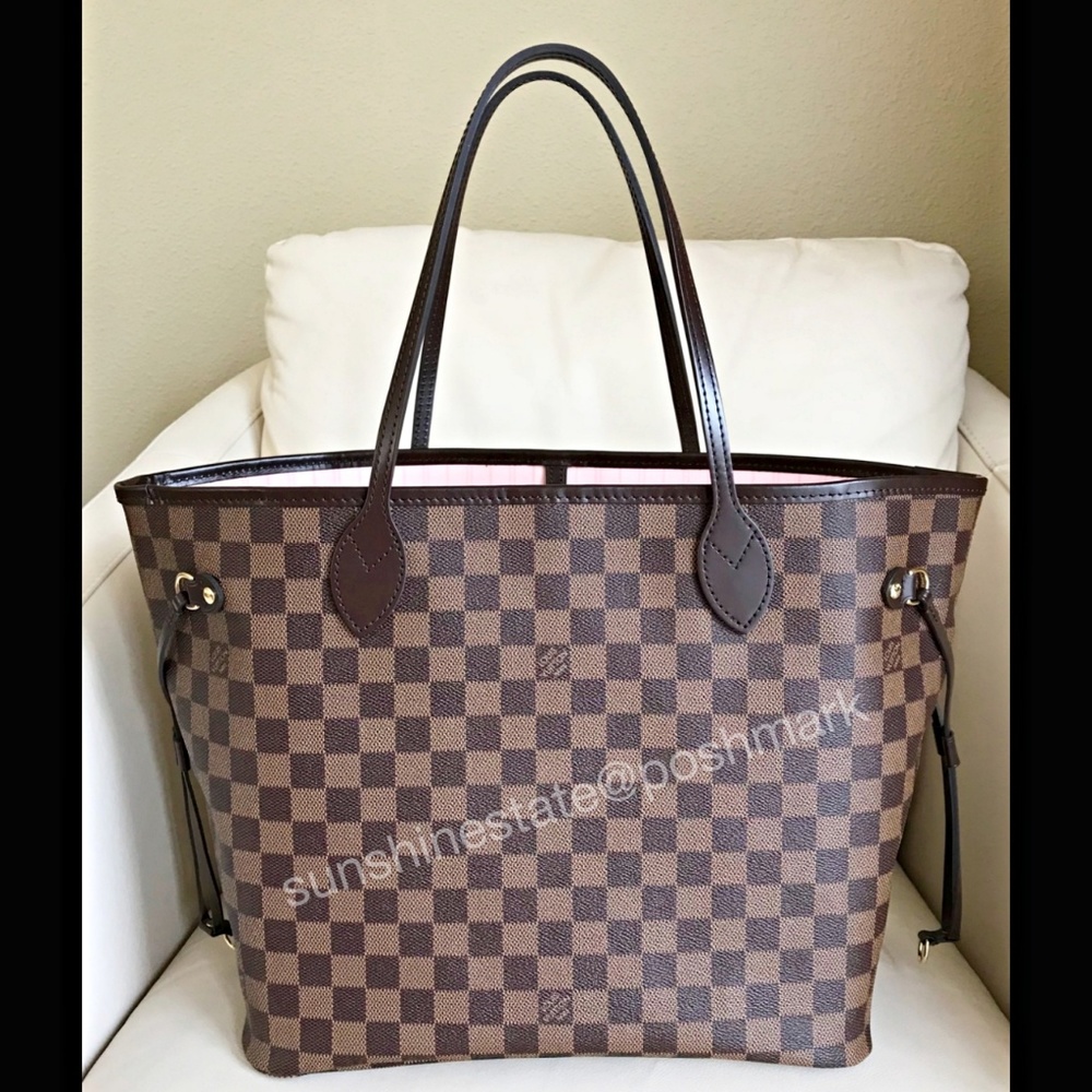 2018 Louis Vuitton Neverfull MM Rose Ballerine bag - Picture 1 of 5